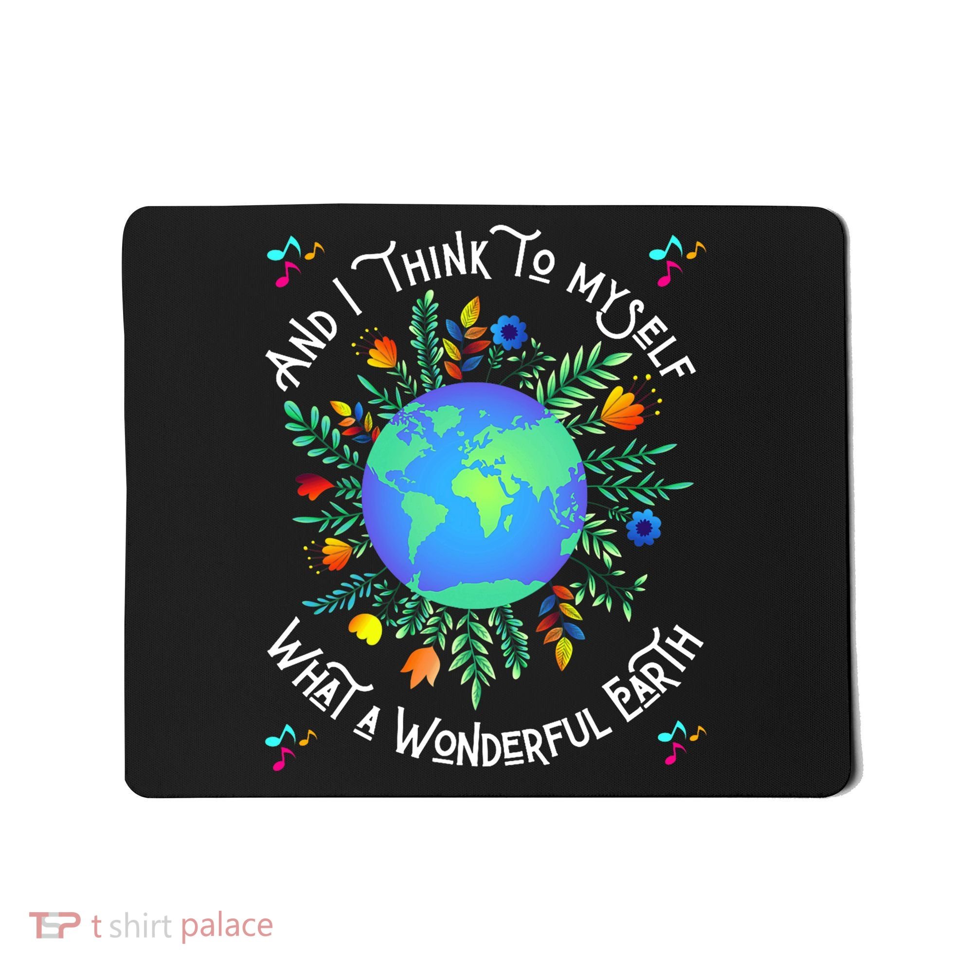 Wonderful Earth Cute Groovy Earth Day Retro Tie Dye Earth Mousepad