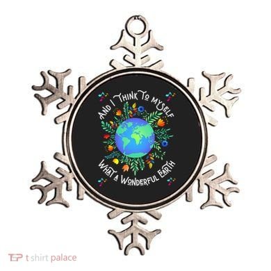 Wonderful Earth Cute Groovy Earth Day Retro Tie Dye Earth Ornament