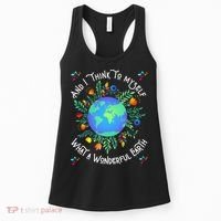 Wonderful Earth Cute Groovy Earth Day Retro Tie Dye Earth Women's Tank Top thumb 0