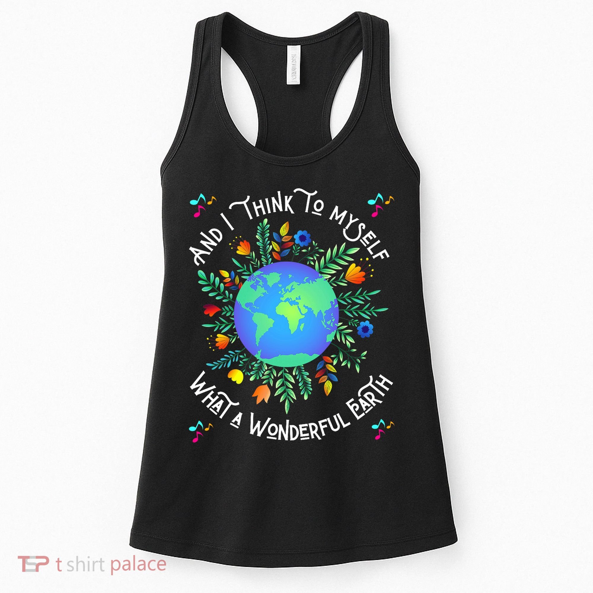 Wonderful Earth Cute Groovy Earth Day Retro Tie Dye Earth Women's Tank Top