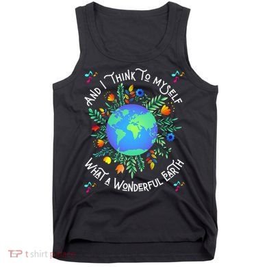 Wonderful Earth Cute Groovy Earth Day Retro Tie Dye Earth Tank Top