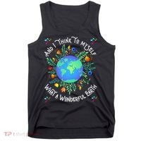 Wonderful Earth Cute Groovy Earth Day Retro Tie Dye Earth Tank Top thumb 0