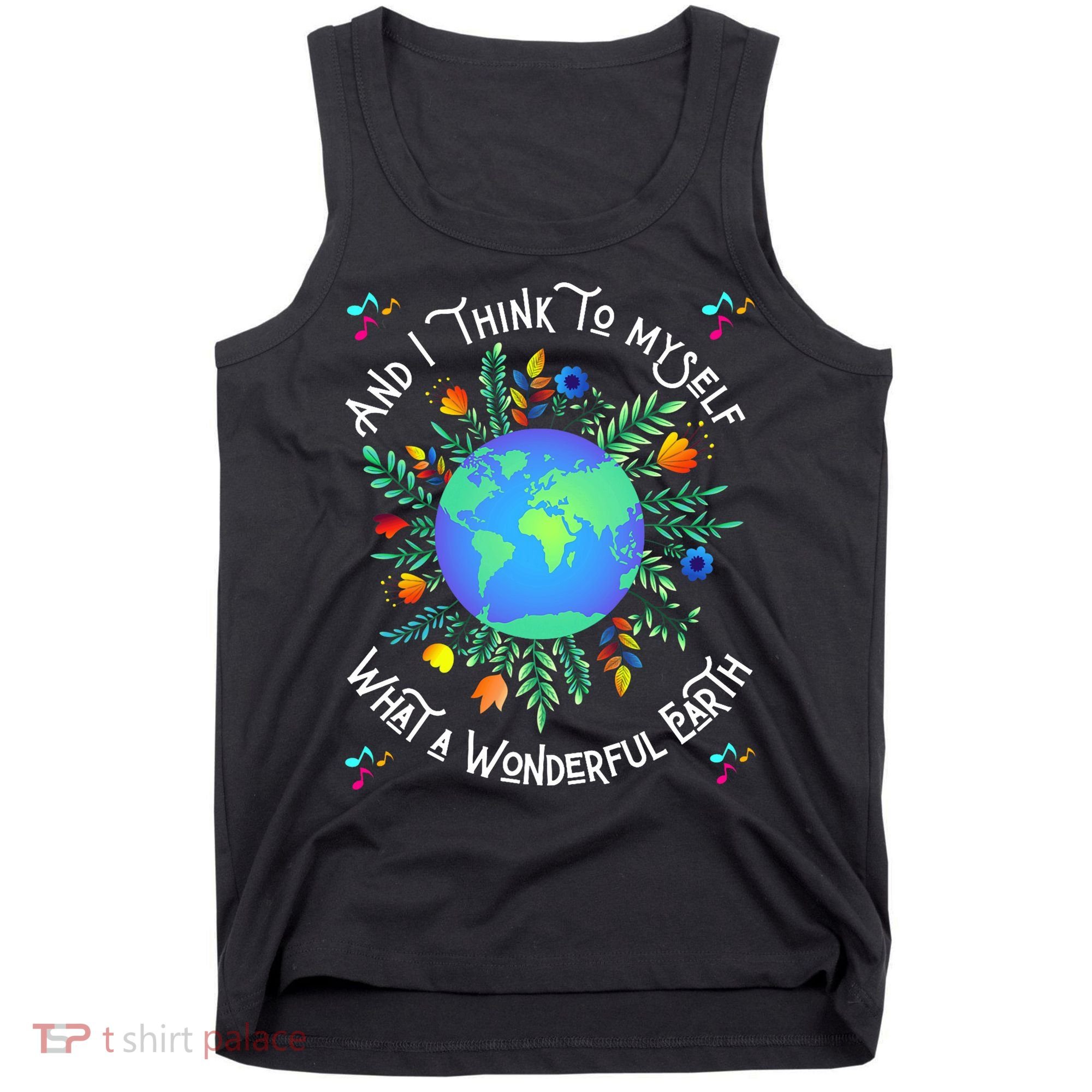 Wonderful Earth Cute Groovy Earth Day Retro Tie Dye Earth Tank Top