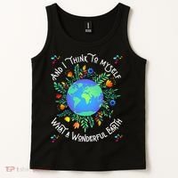 Wonderful Earth Cute Groovy Earth Day Retro Tie Dye Earth Tank Top thumb 2