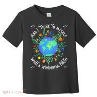 Wonderful Earth Cute Groovy Earth Day Retro Tie Dye Earth Toddler T-Shirt thumb 0