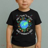 Wonderful Earth Cute Groovy Earth Day Retro Tie Dye Earth Toddler T-Shirt thumb 2