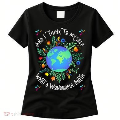 Wonderful Earth Cute Groovy Earth Day Retro Tie Dye Earth Women's T-Shirt