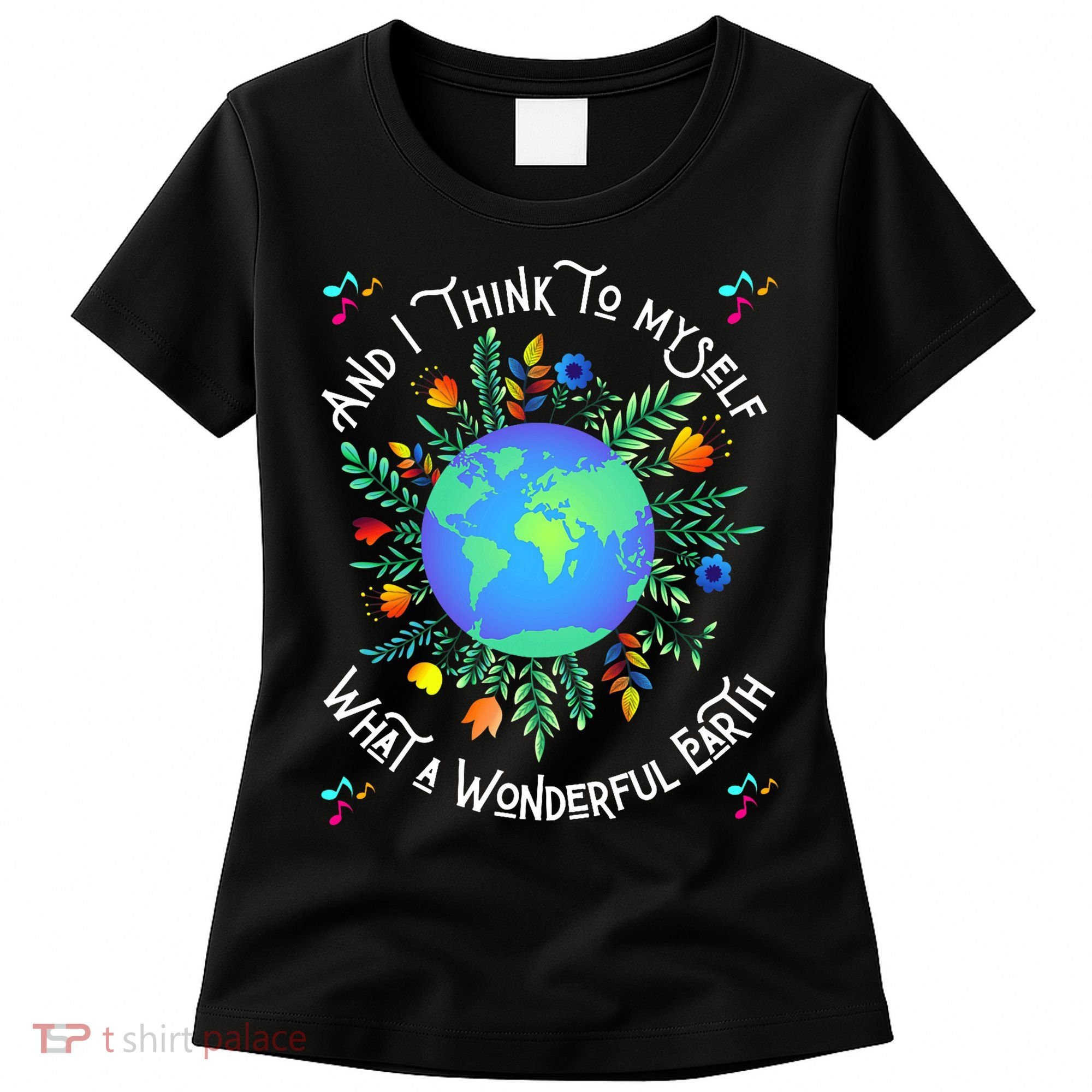 Wonderful Earth Cute Groovy Earth Day Retro Tie Dye Earth Women's T-Shirt