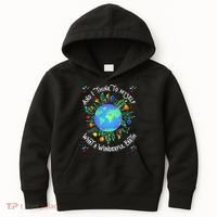 Wonderful Earth Cute Groovy Earth Day Retro Tie Dye Earth Kids Hoodie thumb 0