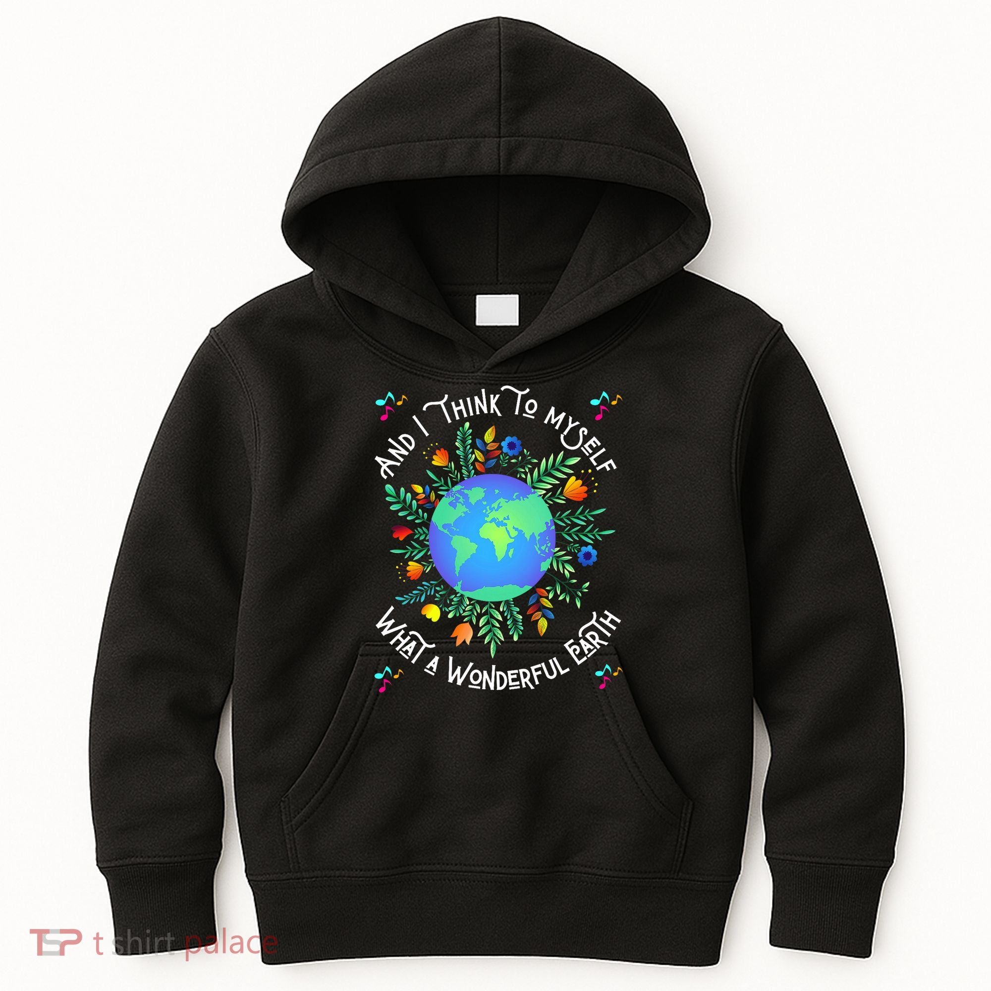 Wonderful Earth Cute Groovy Earth Day Retro Tie Dye Earth Kids Hoodie
