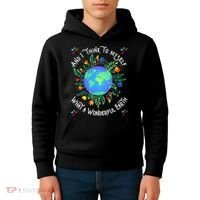 Wonderful Earth Cute Groovy Earth Day Retro Tie Dye Earth Kids Hoodie thumb 4
