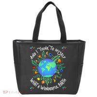 Wonderful Earth Cute Groovy Earth Day Retro Tie Dye Earth Tote Bag thumb 0