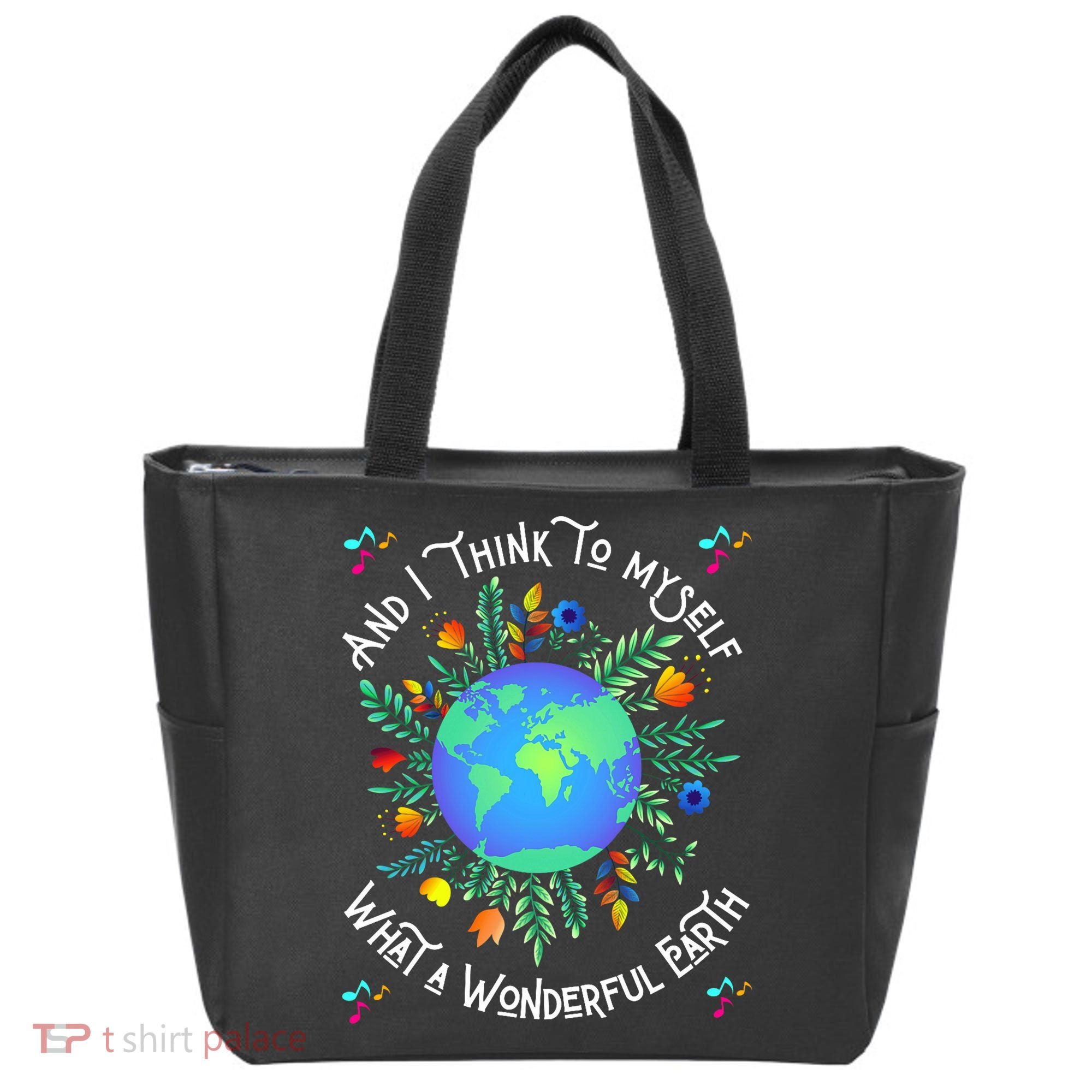 Wonderful Earth Cute Groovy Earth Day Retro Tie Dye Earth Tote Bag