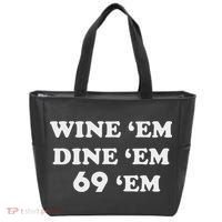 Wine 'em Dine 'em 69 'em Tote Bag thumb 0