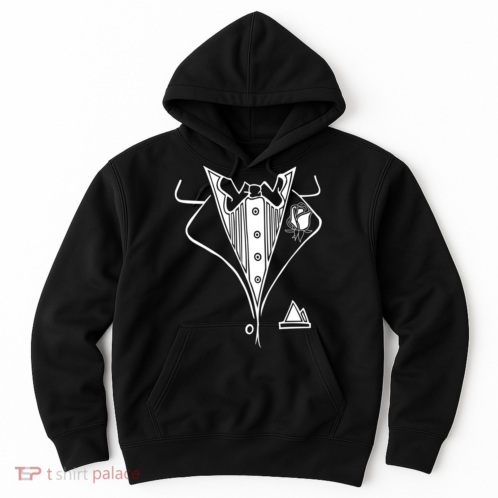 Wedding Prom Rose Tux Tuxedo Hoodie