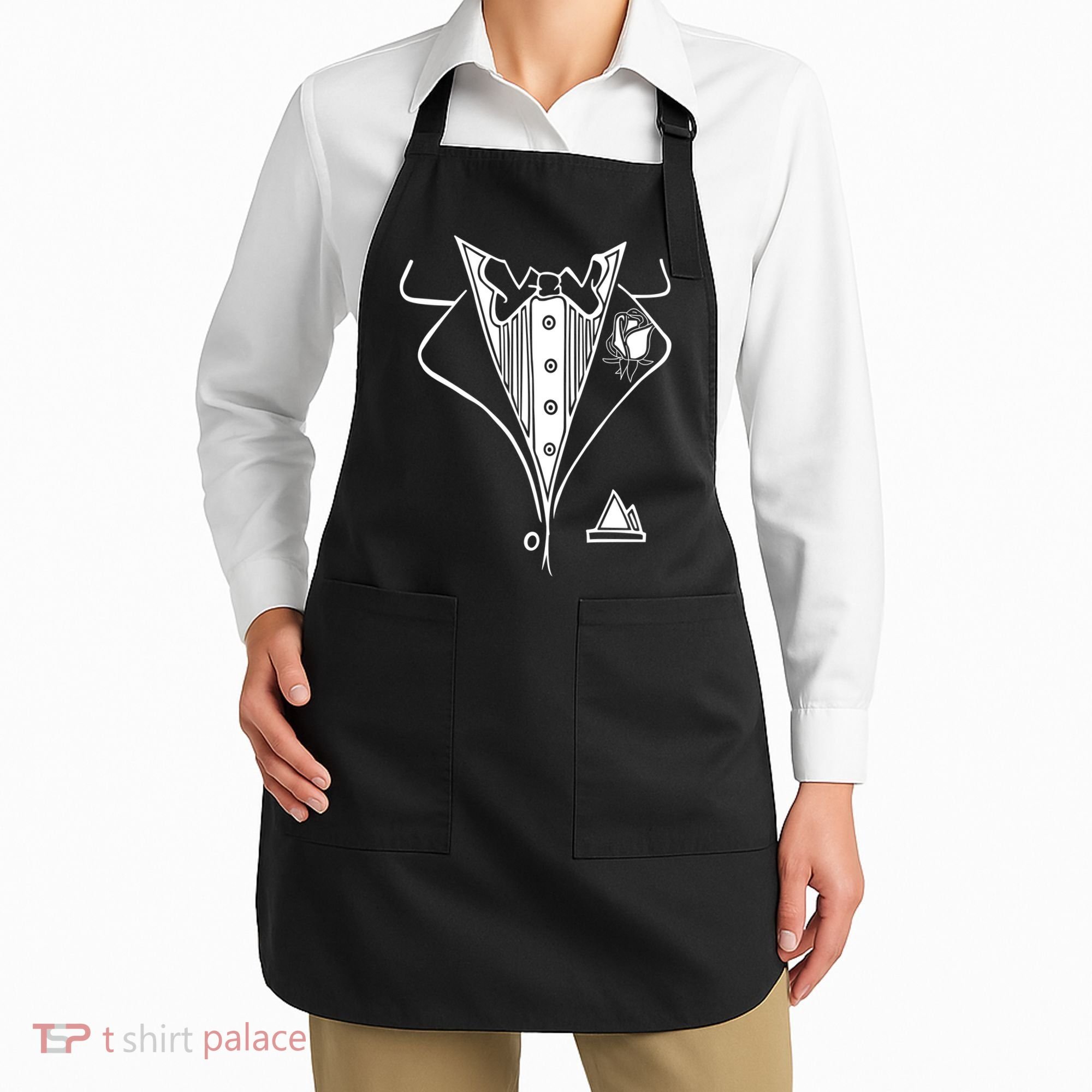 Wedding Prom Rose Tux Tuxedo Apron