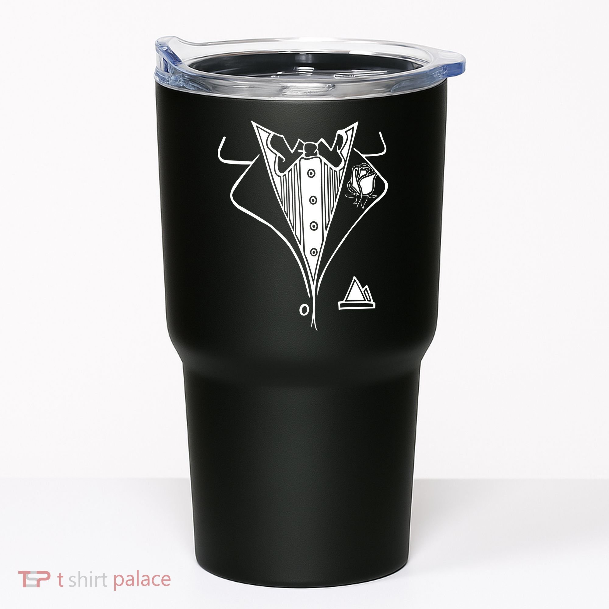 Wedding Prom Rose Tux Tuxedo Tumbler