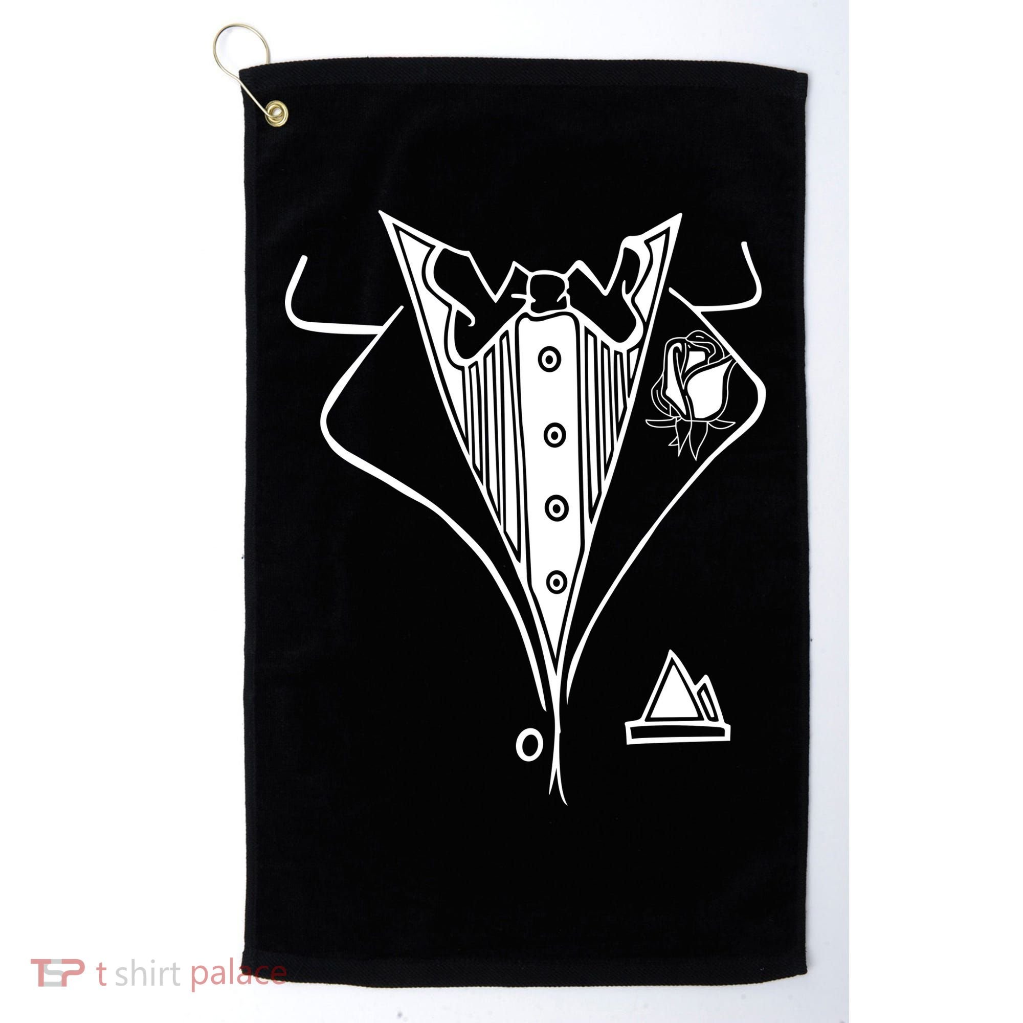 Wedding Prom Rose Tux Tuxedo Golf Towel