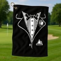 Wedding Prom Rose Tux Tuxedo Golf Towel thumb 1