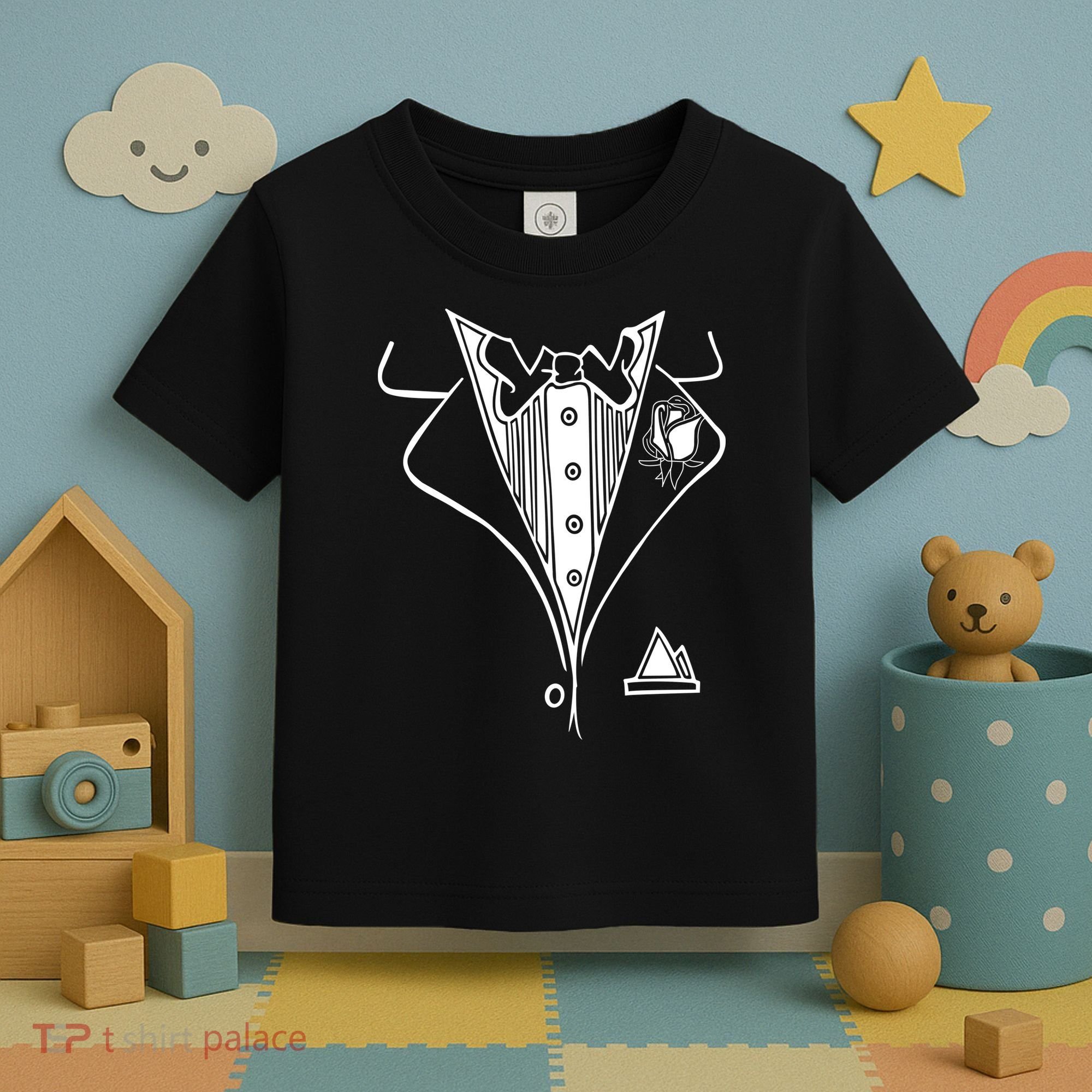 Wedding Prom Rose Tux Tuxedo Toddler T-Shirt