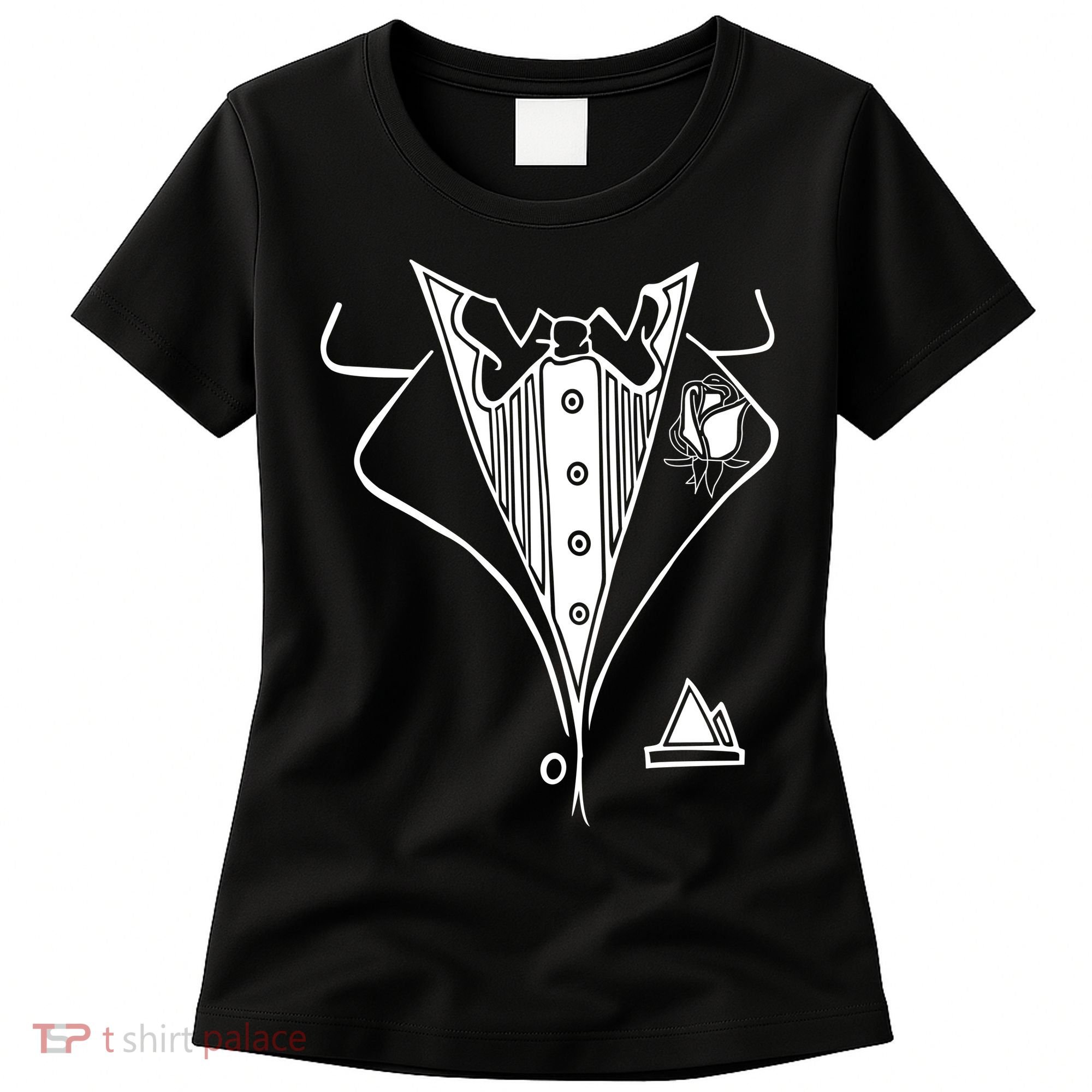 Wedding Prom Rose Tux Tuxedo Women's T-Shirt