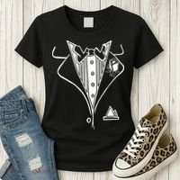 Wedding Prom Rose Tux Tuxedo Women's T-Shirt thumb 3