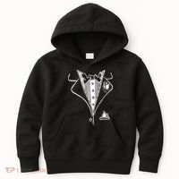 Wedding Prom Rose Tux Tuxedo Kids Hoodie thumb 0