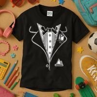 Wedding Prom Rose Tux Tuxedo Kids T-Shirt thumb 3