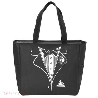 Wedding Prom Rose Tux Tuxedo Tote Bag