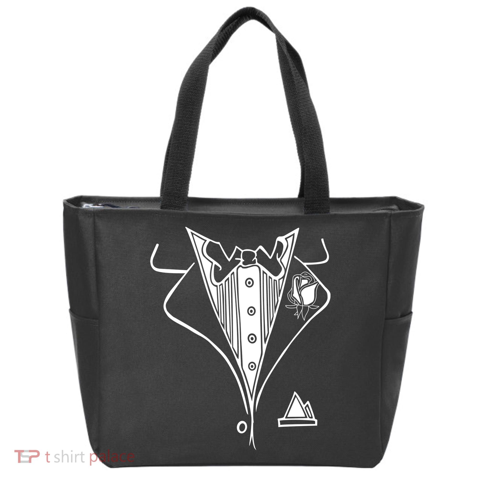 Wedding Prom Rose Tux Tuxedo Tote Bag