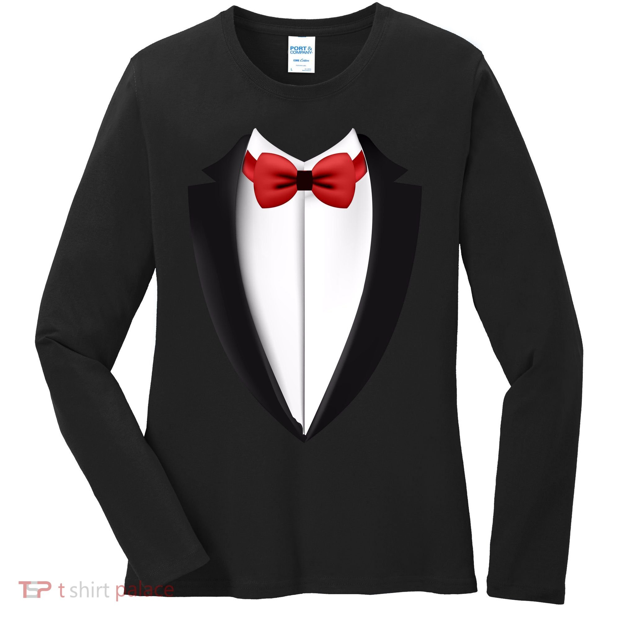 Wedding Tuxedo Women's Long Sleeve Shirt