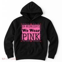 Wednesdays We Wear Pink Breast Cancer Hoodie thumb 0
