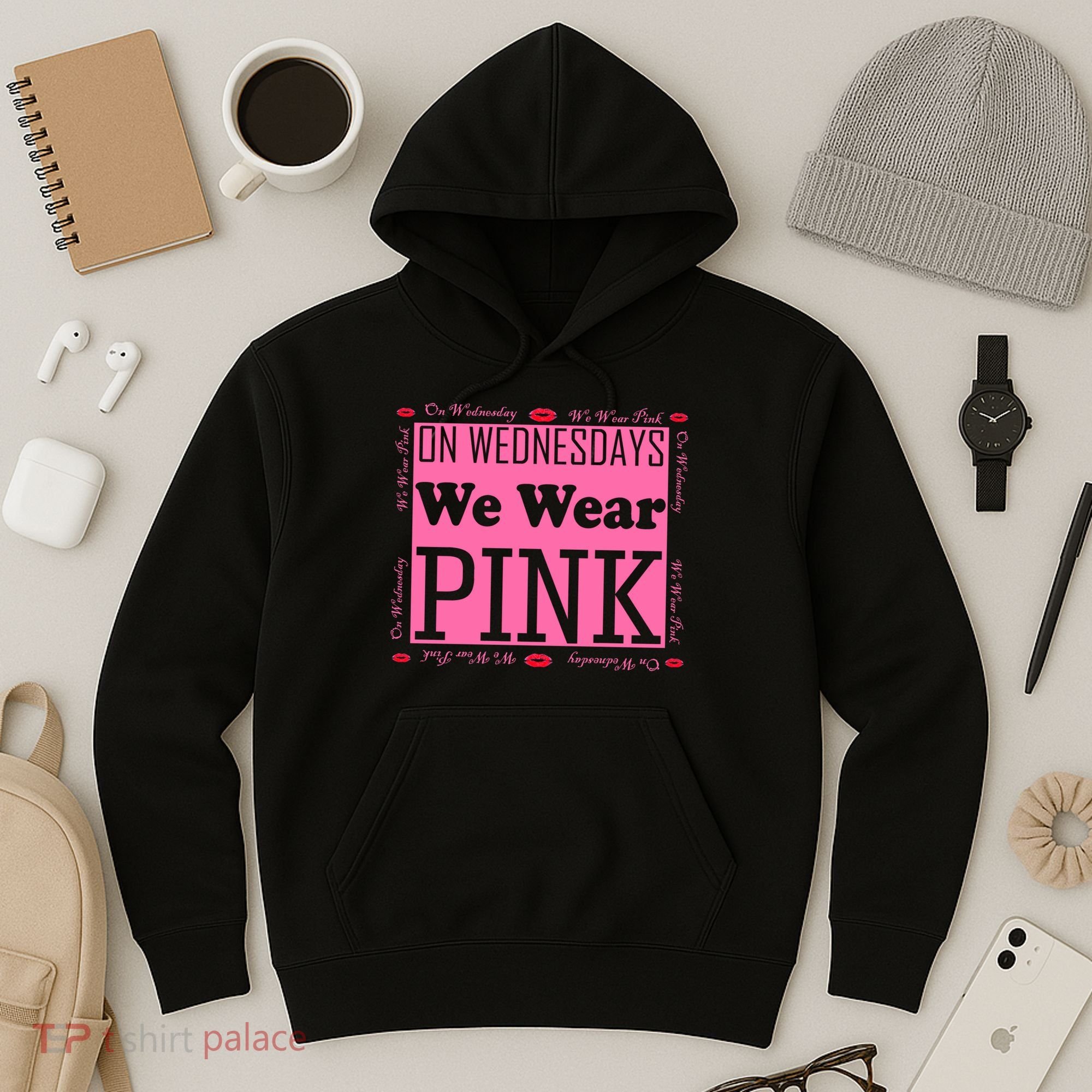 Wednesdays We Wear Pink Breast Cancer Hoodie