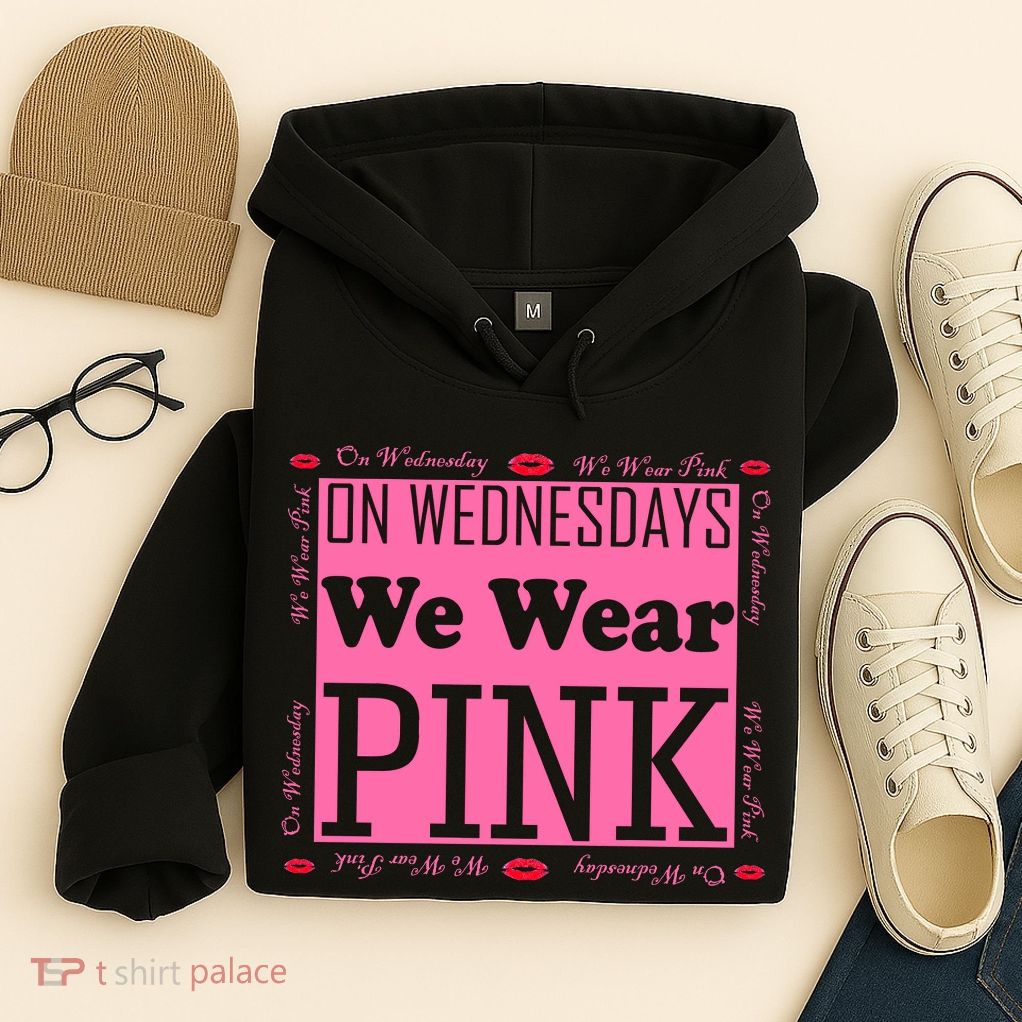 Wednesdays We Wear Pink Breast Cancer Hoodie