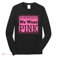 Wednesdays We Wear Pink Breast Cancer Long Sleeve Shirt thumb 0