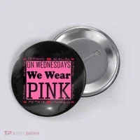Wednesdays We Wear Pink Breast Cancer Button thumb 0