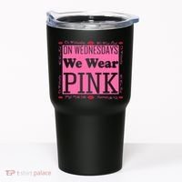 Wednesdays We Wear Pink Breast Cancer Tumbler thumb 0