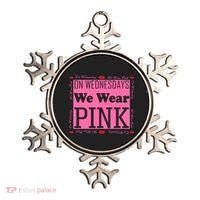 Wednesdays We Wear Pink Breast Cancer Ornament thumb 0