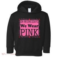 Wednesdays We Wear Pink Breast Cancer Toddler Hoodie thumb 0