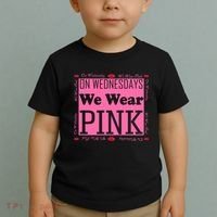 Wednesdays We Wear Pink Breast Cancer Toddler T-Shirt thumb 2