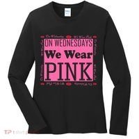 Wednesdays We Wear Pink Breast Cancer Women's Long Sleeve Shirt thumb 0