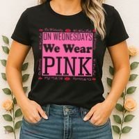 Wednesdays We Wear Pink Breast Cancer Women's T-Shirt thumb 2