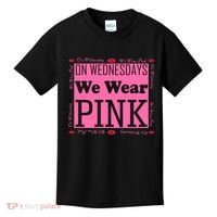 Wednesdays We Wear Pink Breast Cancer Kids T-Shirt thumb 0