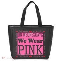 Wednesdays We Wear Pink Breast Cancer Tote Bag thumb 0