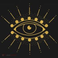 Womens Evil Eye Mystic Astrology Bucket Hat thumb 4