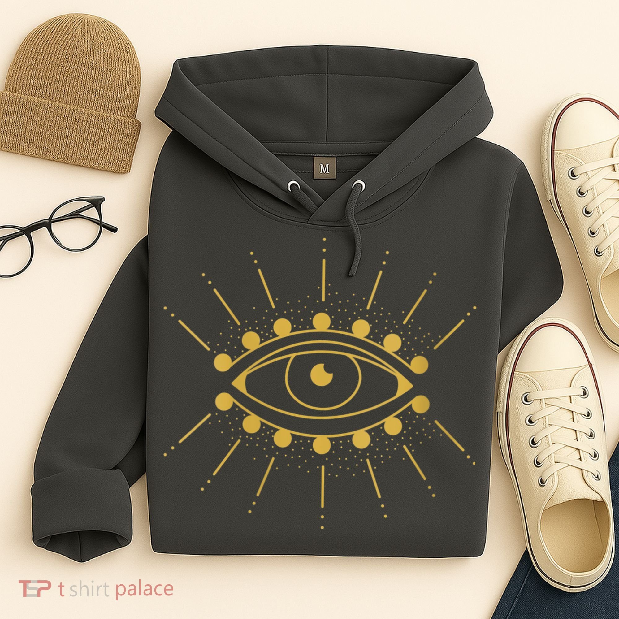 Womens Evil Eye Mystic Astrology Hoodie
