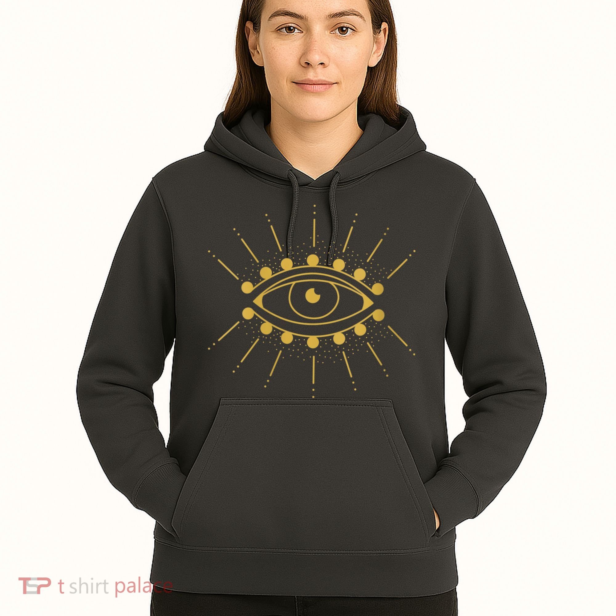 Womens Evil Eye Mystic Astrology Hoodie