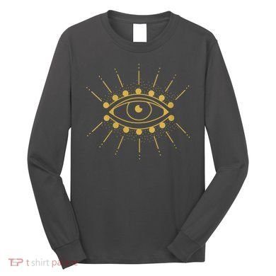 Womens Evil Eye Mystic Astrology Long Sleeve Shirt