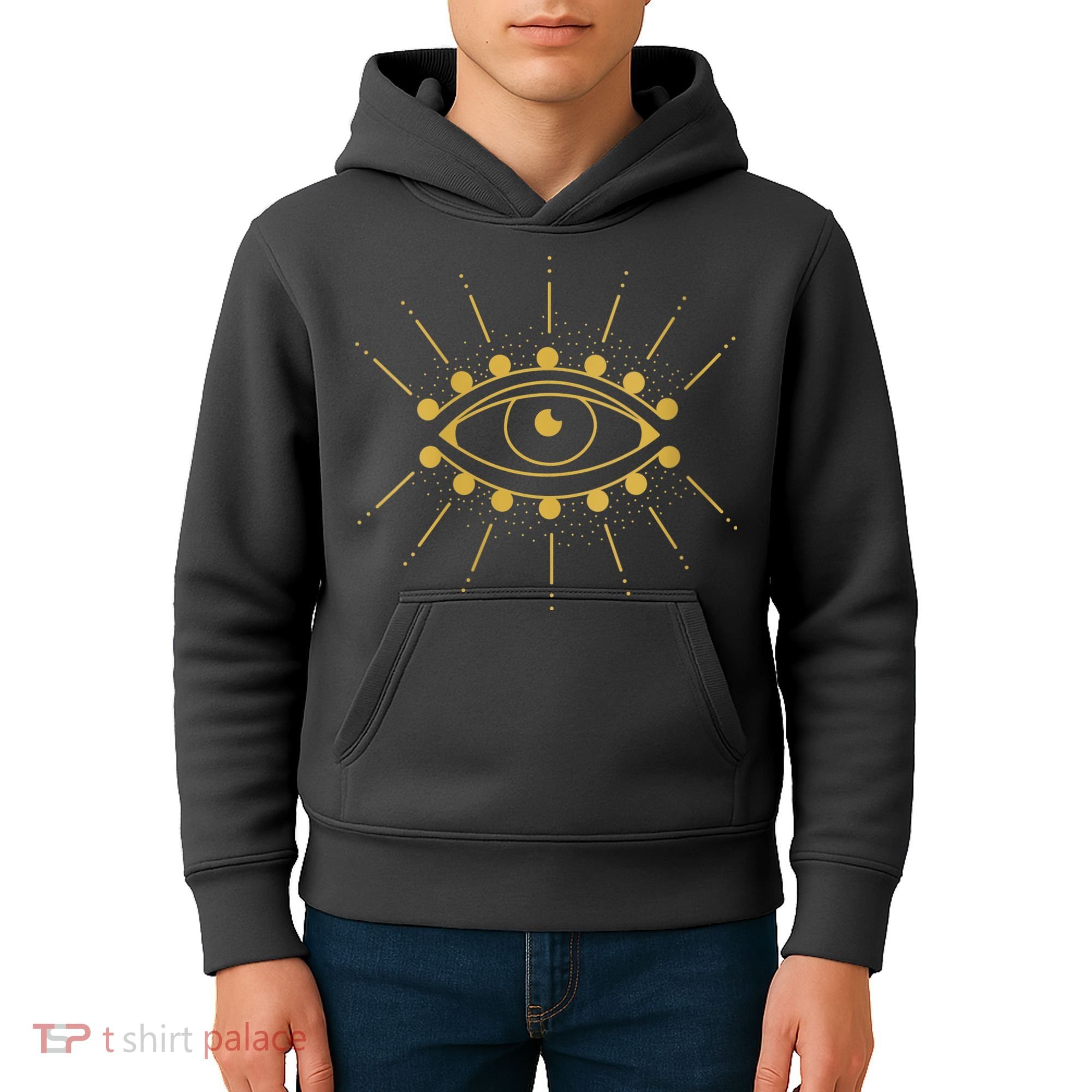 Womens Evil Eye Mystic Astrology Kids Hoodie