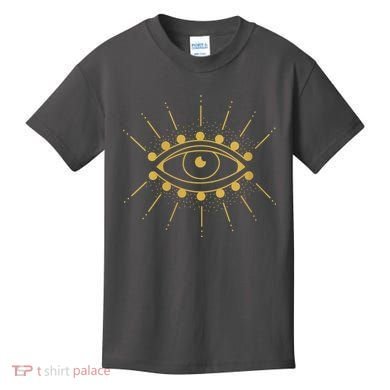 Womens Evil Eye Mystic Astrology Kids T-Shirt